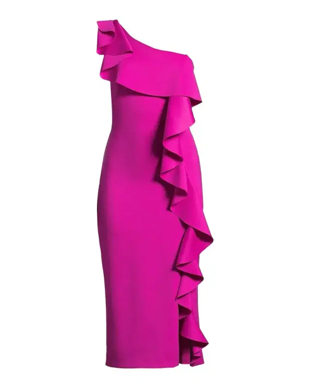 Black Halo EVE Maris Neoprene Midi Cocktail Midi Dress