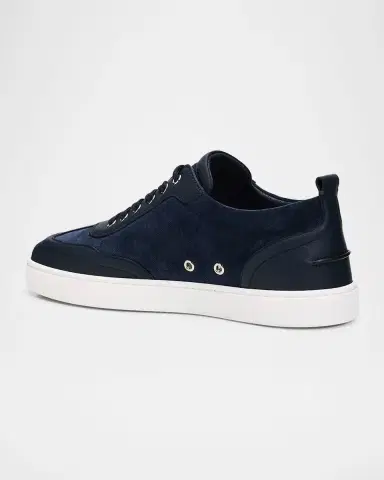 Christian Louboutin Men 's Retero Reversed Leather Low-Top Sneakers | Thumbnail 2 Christian Louboutin Men 's Retero Reversed Leather Low-Top Sneakers | Thumbnail 2
