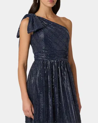 Shoshanna Indigo Sequined One-Shoulder Gown | Thumbnail 4 Shoshanna Indigo Sequined One-Shoulder Gown | Thumbnail 4