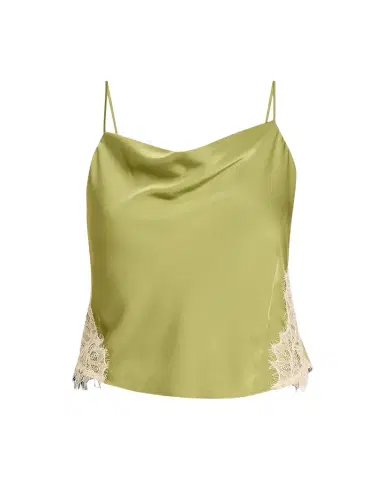 Cinq à Sept Esme Satin Lace-Trim Camisole | Thumbnail 1