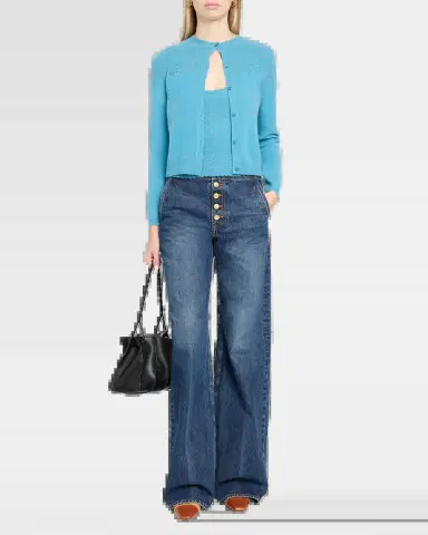 Ulla Johnson Cassia Pointelle Knit Crewneck Cardigan | Thumbnail 6 Ulla Johnson Cassia Pointelle Knit Crewneck Cardigan | Thumbnail 6