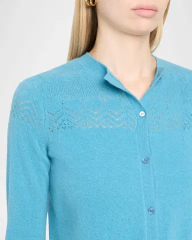 Ulla Johnson Cassia Pointelle Knit Crewneck Cardigan | Thumbnail 8 Ulla Johnson Cassia Pointelle Knit Crewneck Cardigan | Thumbnail 8