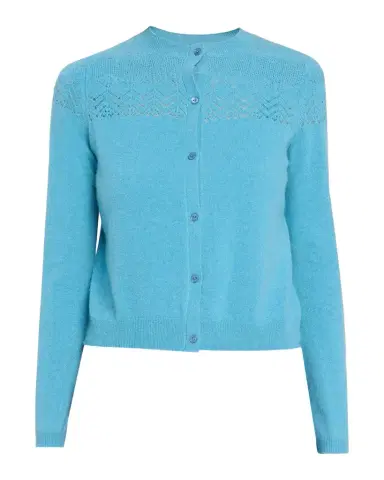 Ulla Johnson Cassia Pointelle Knit Crewneck Cardigan | Thumbnail 1 Ulla Johnson Cassia Pointelle Knit Crewneck Cardigan | Thumbnail 1