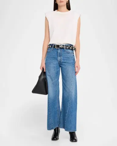 Mother Lil Lemon Twist Wide-Leg Jeans | Thumbnail 2
