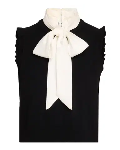 Cinq à Sept Chiara Bow-Neck Knit Sleeveless Top | Thumbnail 1