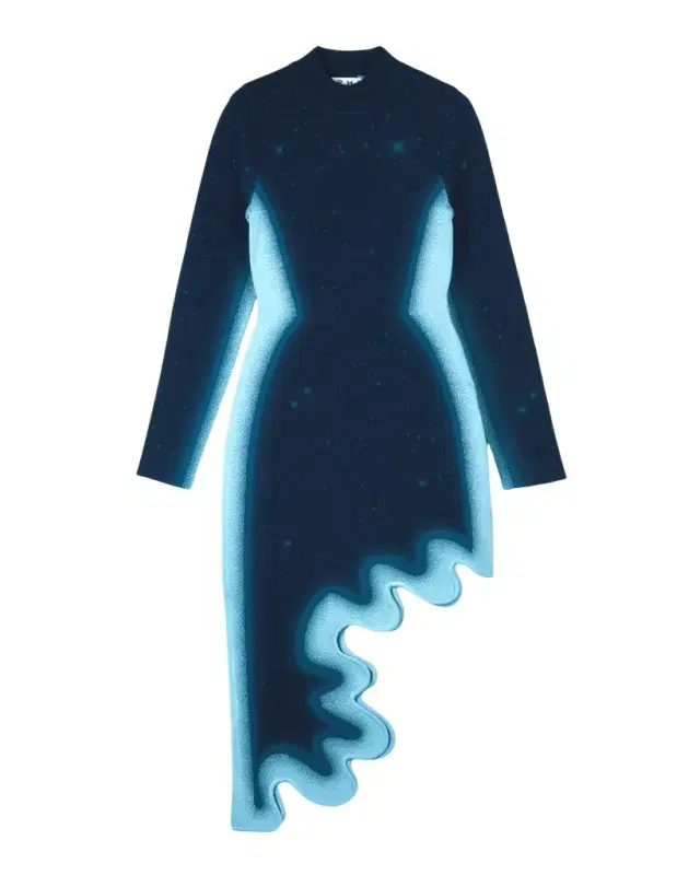 PH5 Dobby Wavy High-Low Midi Dress
