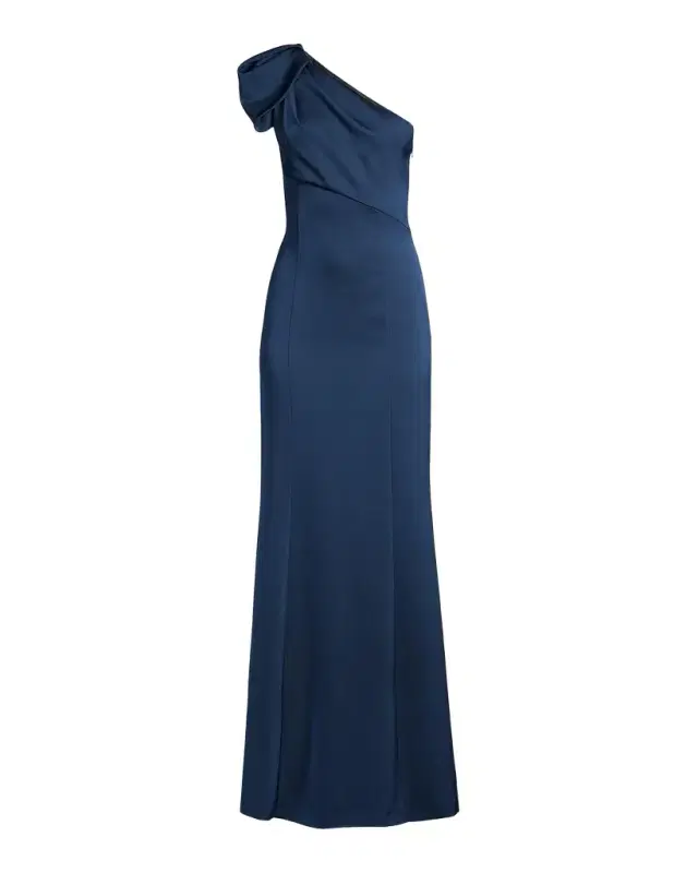 Aidan Mattox One-Shoulder Mermaid Gown