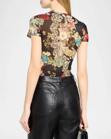 Alice + Olivia Tess Crewneck Tee | Thumbnail 3