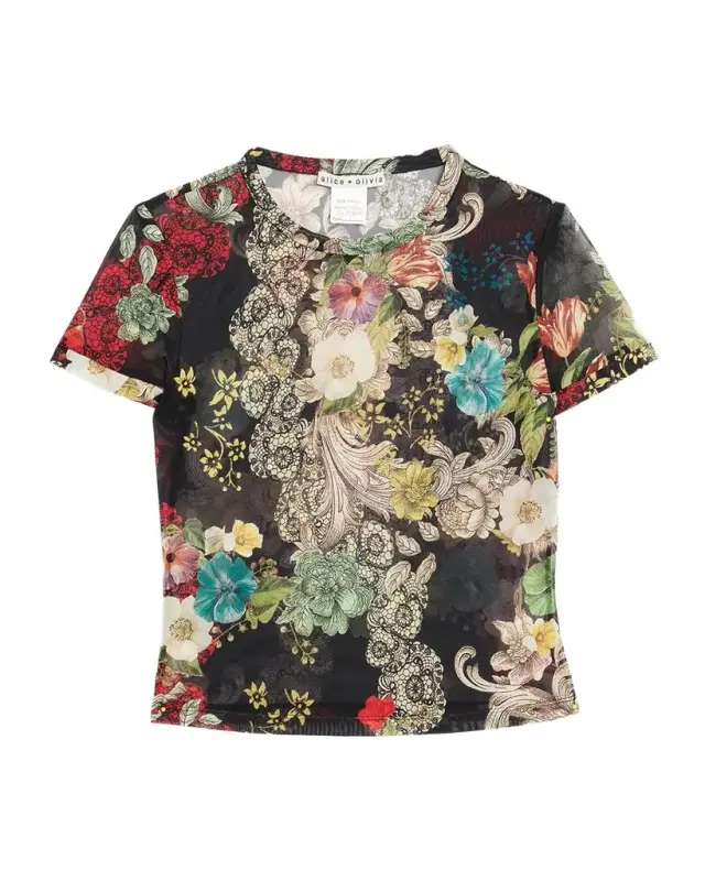 ALICE + OLIVIA Tess Crewneck Tee