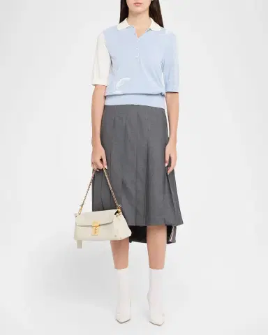 Thom Browne Mrs. Thom Grain Leather Clutch Bag | Thumbnail 5 Thom Browne Mrs. Thom Grain Leather Clutch Bag | Thumbnail 5
