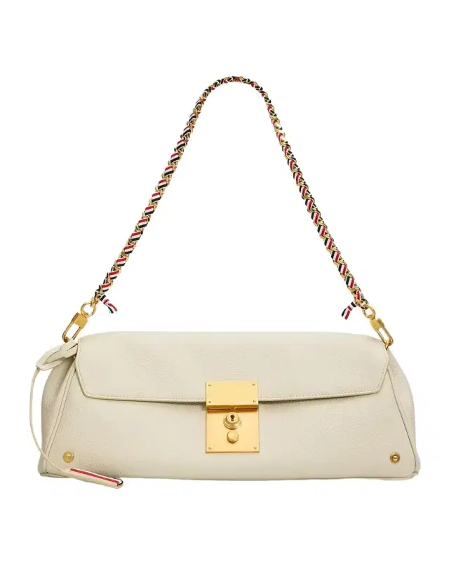 Thom Browne Mrs. Thom Grain Leather Clutch Bag