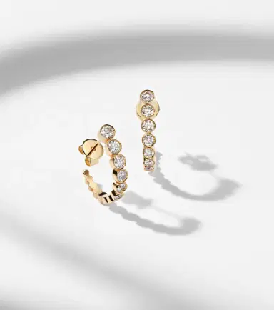 Sophie Bille Brahe Boucle Ensemble 18kt gold earrings with diamonds | Thumbnail 5