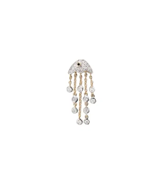Yvonne Leon Yvonne Léon Méduse 18kt gold single earring with diamonds