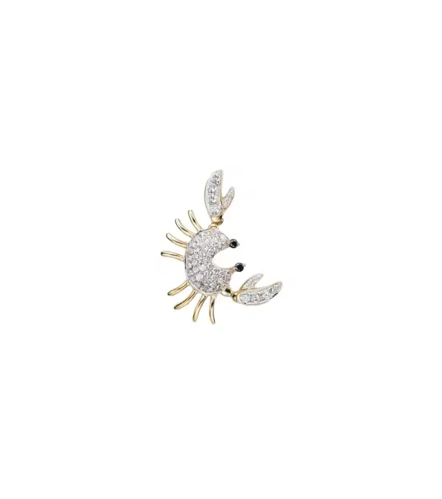 Yvonne Leon Yvonne Léon Crustacé 9kt gold single earring with diamonds
