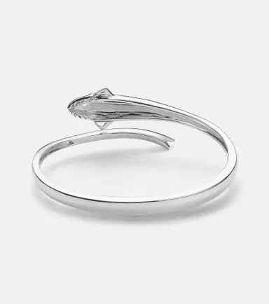 Yvonne Léon Yvonne Léon Requin 9kt white gold bangle with diamonds | Thumbnail 2