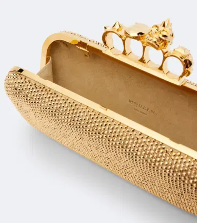 McQueen Knuckle embellished leather clutch | Thumbnail 3 McQueen Knuckle embellished leather clutch | Thumbnail 3