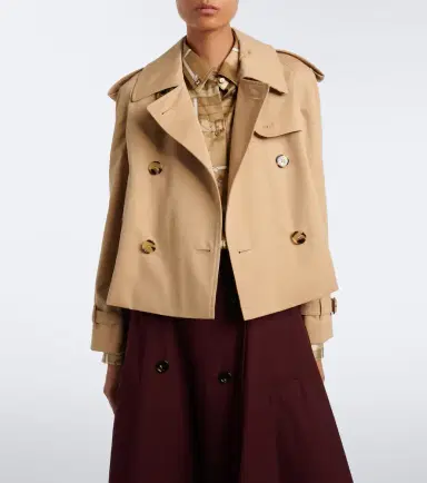 Burberry Double-breasted cotton gabardine jacket | Thumbnail 3