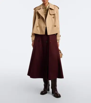 Burberry Double-breasted cotton gabardine jacket | Thumbnail 4