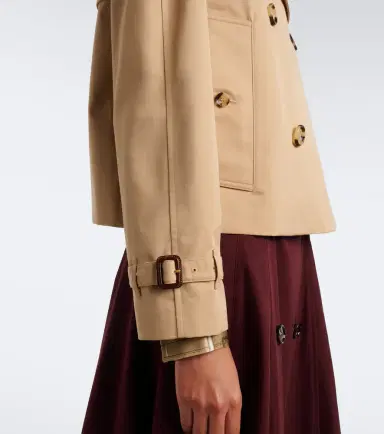 Burberry Double-breasted cotton gabardine jacket | Thumbnail 7
