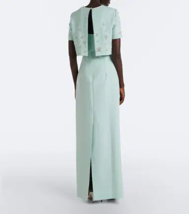 Oscar de la Renta Crystal-embellished wool-blend gown | Thumbnail 5 Oscar de la Renta Crystal-embellished wool-blend gown | Thumbnail 5