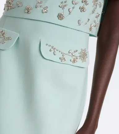Oscar de la Renta Crystal-embellished wool-blend gown | Thumbnail 6 Oscar de la Renta Crystal-embellished wool-blend gown | Thumbnail 6