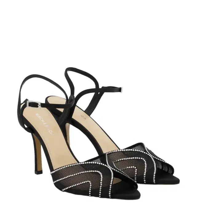 Mach & Mach Rainbow embellished mesh sandals
