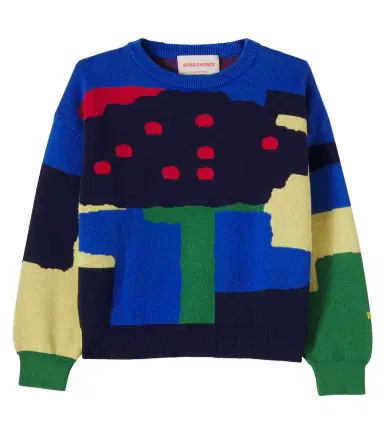 Bobo Choses Paint Forest cotton jacquard sweater | Thumbnail 1