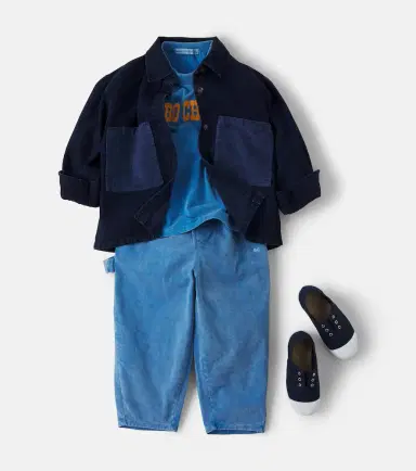 Bobo Choses Corduroy-trimmed denim jacket | Thumbnail 4