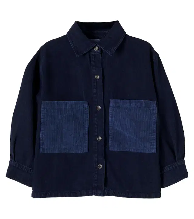 Bobo Choses Corduroy-trimmed denim jacket