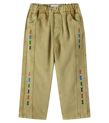 Bobo Choses Embroidered cotton twill pants | Thumbnail 1