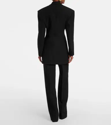 Saint Laurent Pleated virgin wool straight pants | Thumbnail 2