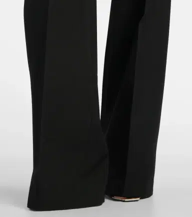 Saint Laurent Pleated virgin wool straight pants | Thumbnail 3