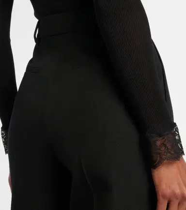 Saint Laurent Pleated virgin wool straight pants | Thumbnail 4