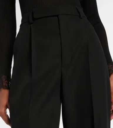 Saint Laurent Pleated virgin wool straight pants | Thumbnail 6