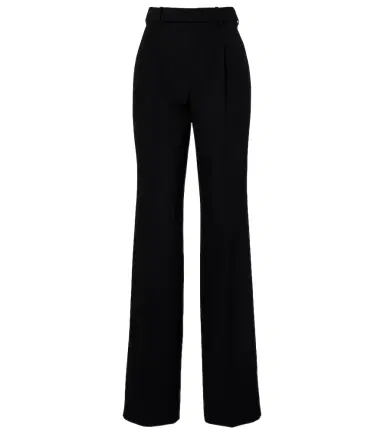 Saint Laurent Pleated virgin wool straight pants | Thumbnail 1