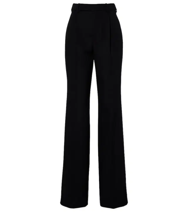 Saint Laurent Pleated virgin wool straight pants