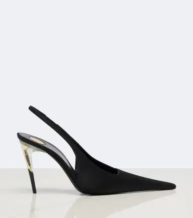 Saint Laurent Goya satin slingback pumps | Thumbnail 2