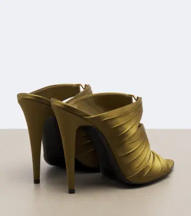 Saint Laurent Emilie embellished crêpe satin mules | Thumbnail 4