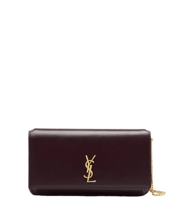 Saint Laurent Cassandre leather phone pouch