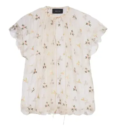 Simone Rocha Embroidered gathered tulle top | Thumbnail 1