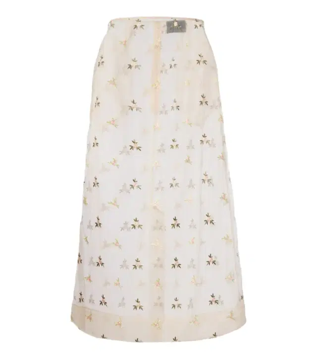 Simone Rocha Embroidered tulle midi skirt