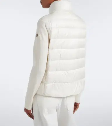 Moncler Tricot down-paneled virgin wool cardigan | Thumbnail 3