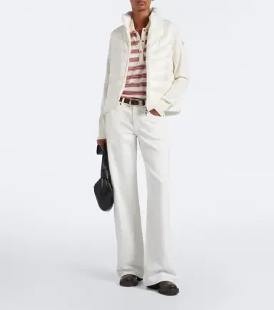 Moncler Tricot down-paneled virgin wool cardigan | Thumbnail 4