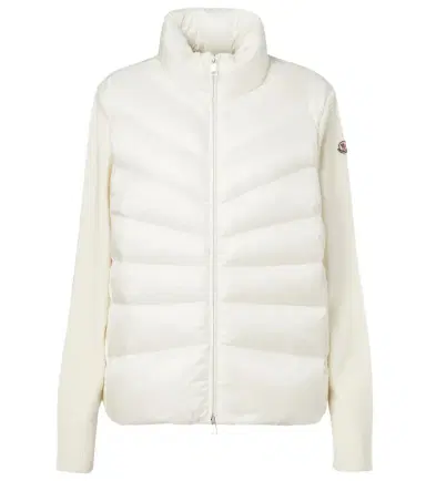 Moncler Tricot down-paneled virgin wool cardigan | Thumbnail 1