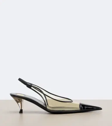 Saint Laurent Fanny leather-trimmed slingback pumps | Thumbnail 2 Saint Laurent Fanny leather-trimmed slingback pumps | Thumbnail 2