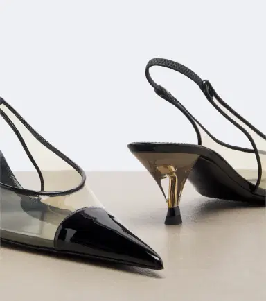 Saint Laurent Fanny leather-trimmed slingback pumps | Thumbnail 4 Saint Laurent Fanny leather-trimmed slingback pumps | Thumbnail 4