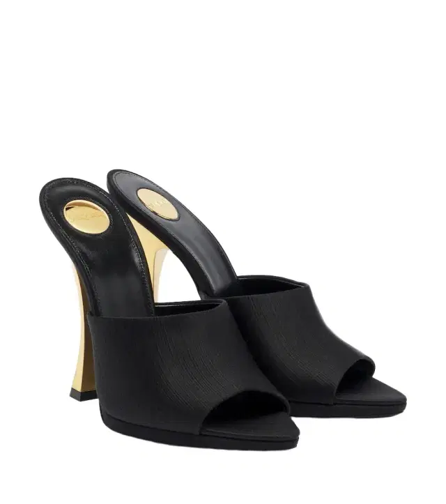 Saint Laurent Leon satin mules