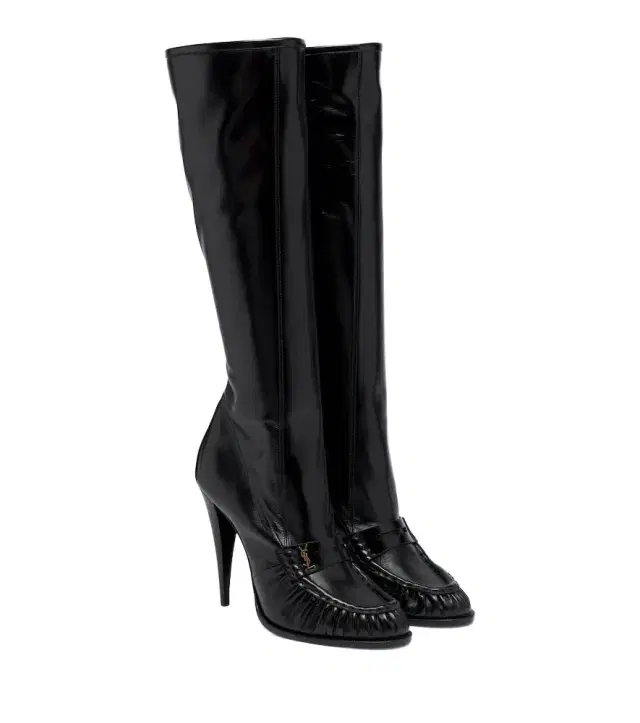 Saint Laurent Le Loafer leather knee-high boots