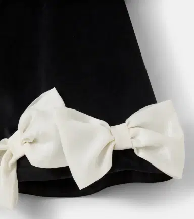 Patachou Bow-detail velvet dress | Thumbnail 3