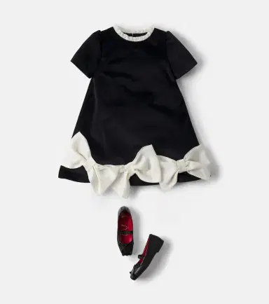 Patachou Bow-detail velvet dress | Thumbnail 4